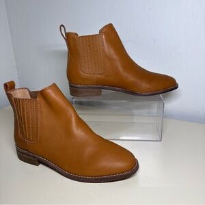 Madewell Women's Chelsea Boots Size 7 Leather Tan Bootie Wage Pool on EUC